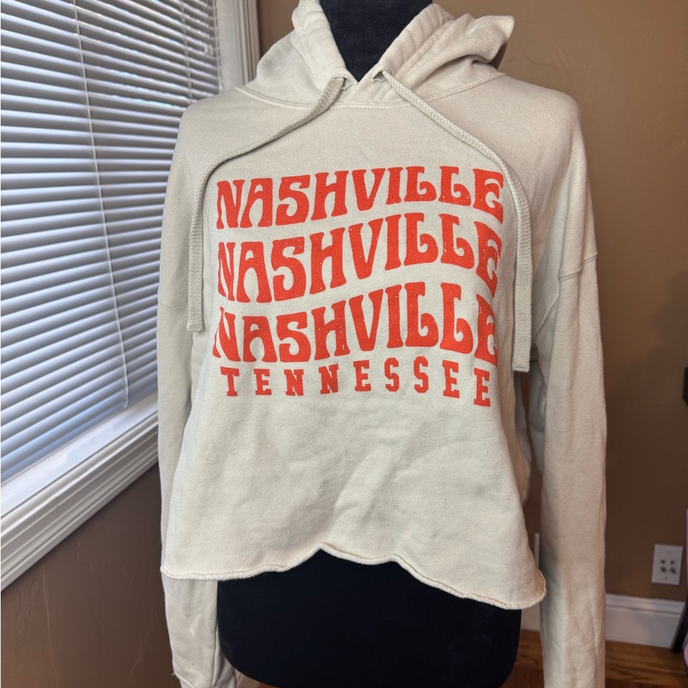 Cream Hoodie with Orange Y'all Print
